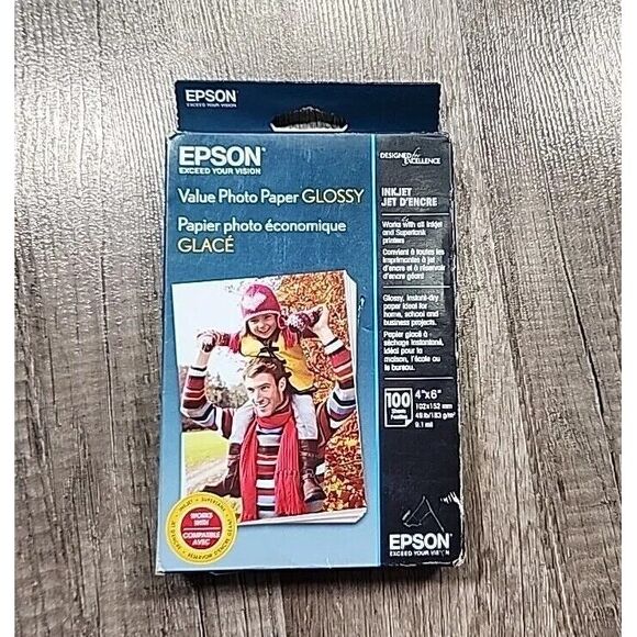 Epson Value Photo Paper Glossy 100 Sheets 4x6"‎ S400034 - Picture 1 of 8